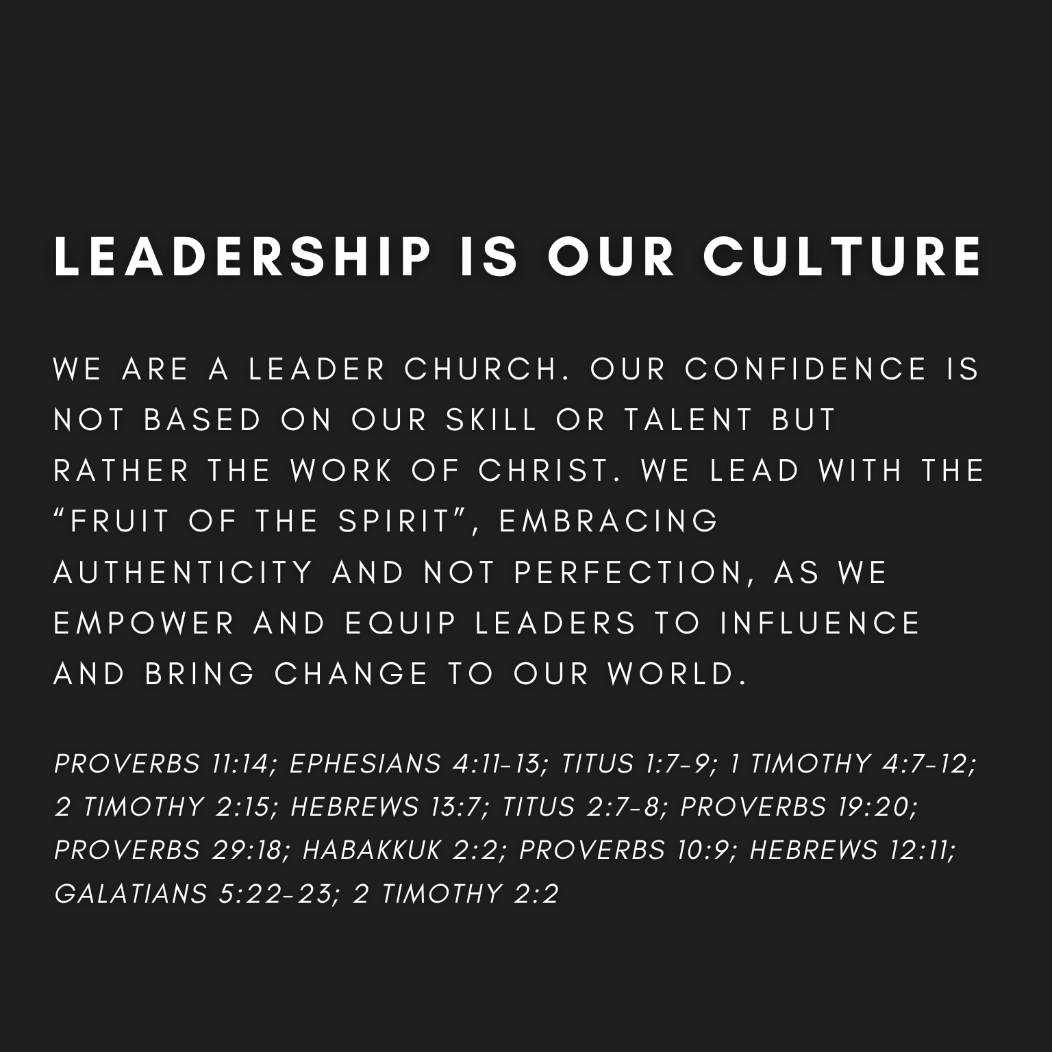 8.Leadership is our culture